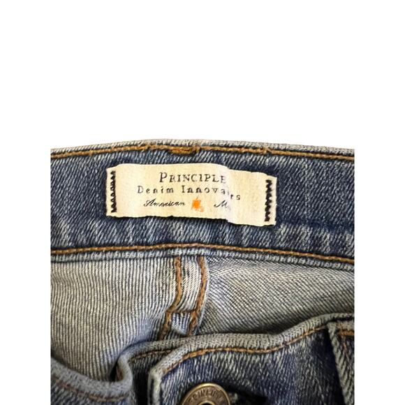 Principal Denim Innovations cropped blue jeans size 27 raw hem - Picture 3 of 5